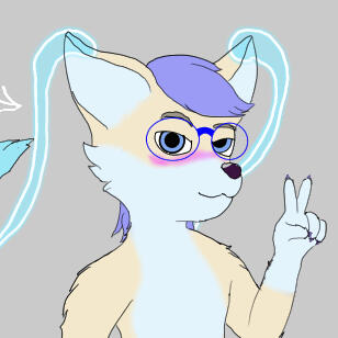 A cropped portrait of Lloxie the Phasefox